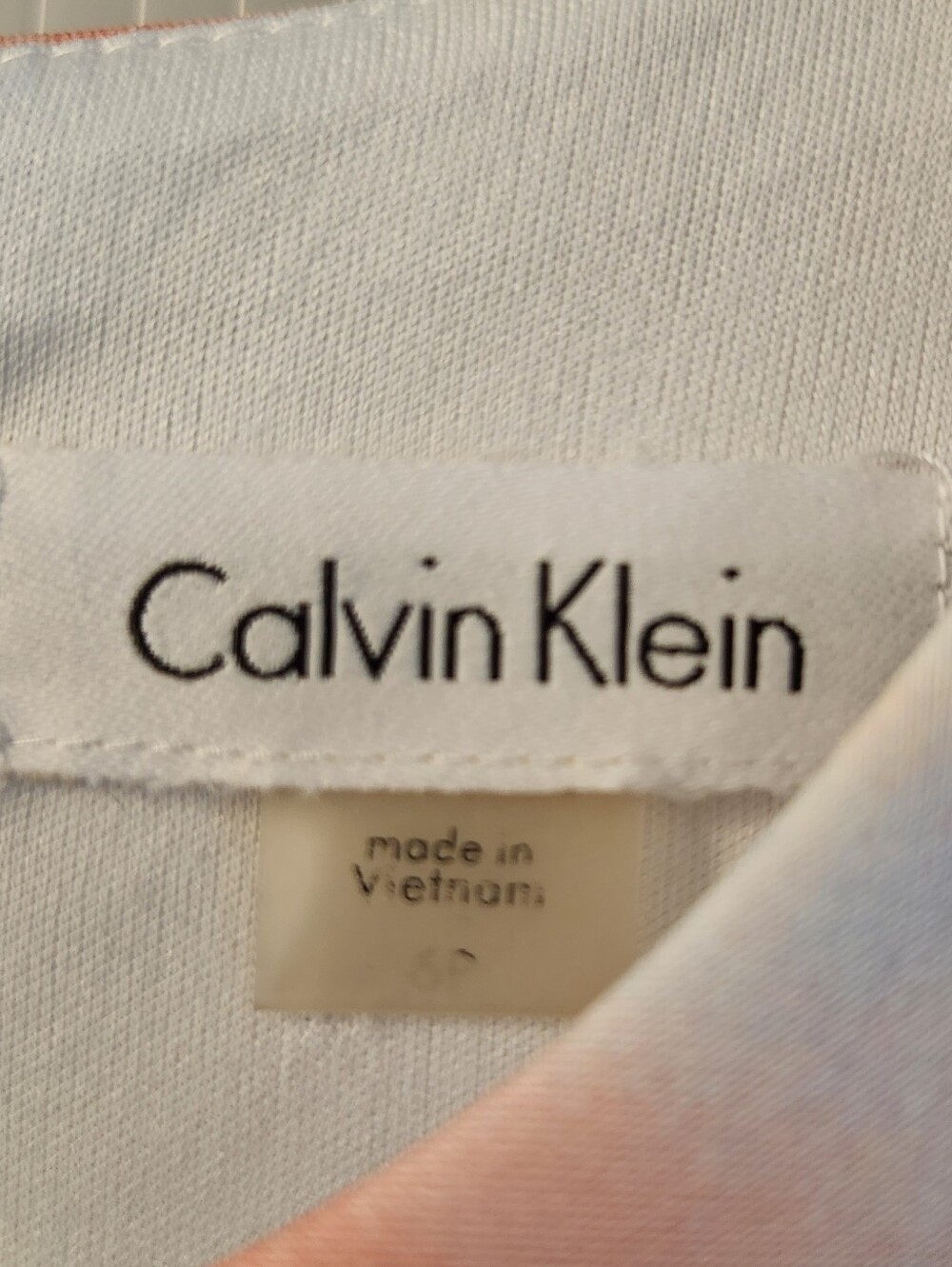 Calvin Klein White Sheath Dress with Coral, Lavender & Seafoam Floral Print - Picture 4 of 4